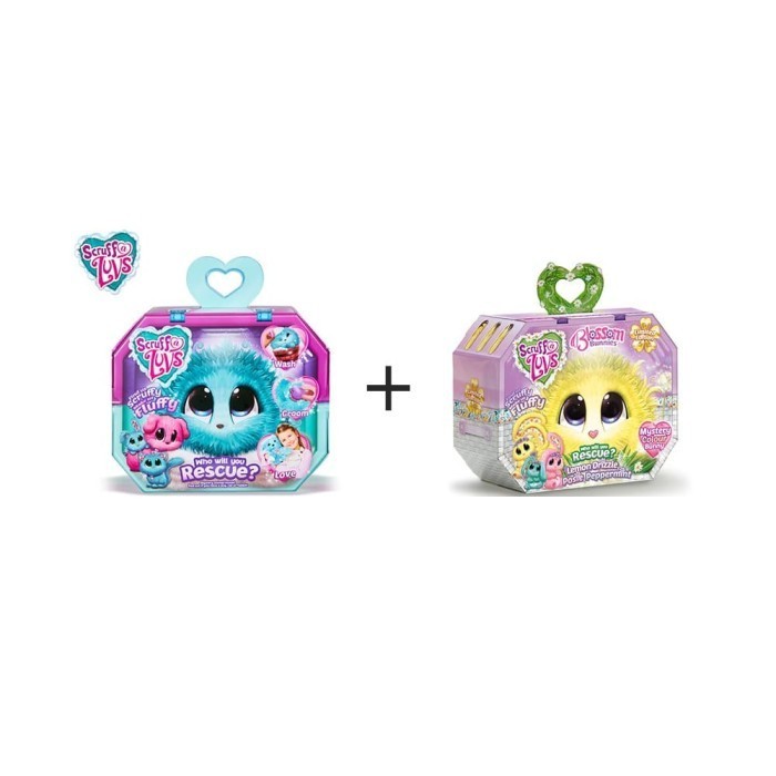 Scruff a Luvs - Aqua + FREE Scruff A Luvs - Blossom Bunnies