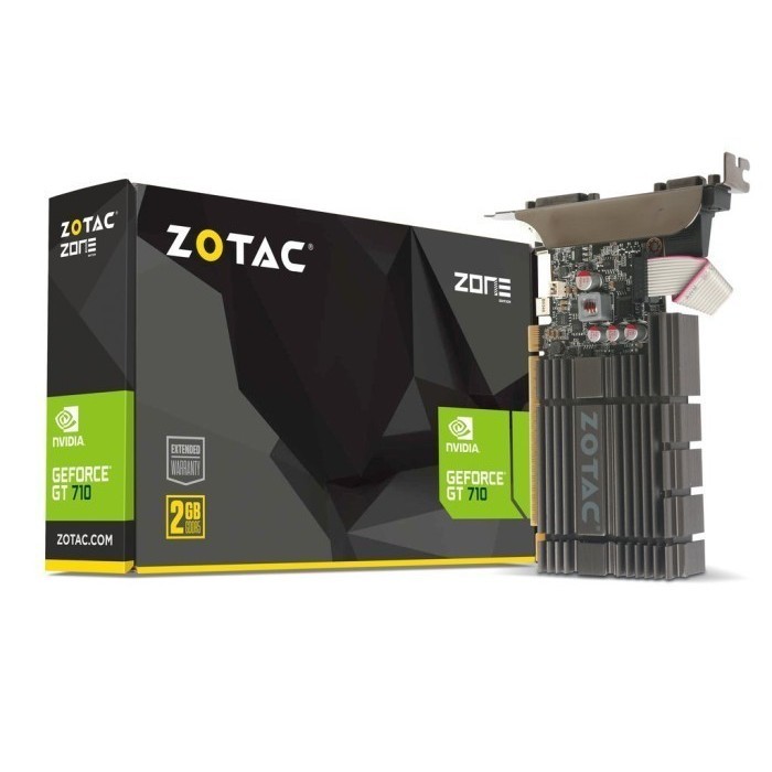 Zotac Geforce Gt 710 / Gt710 2Gb Ddr3 Zone Edition With Low Profile