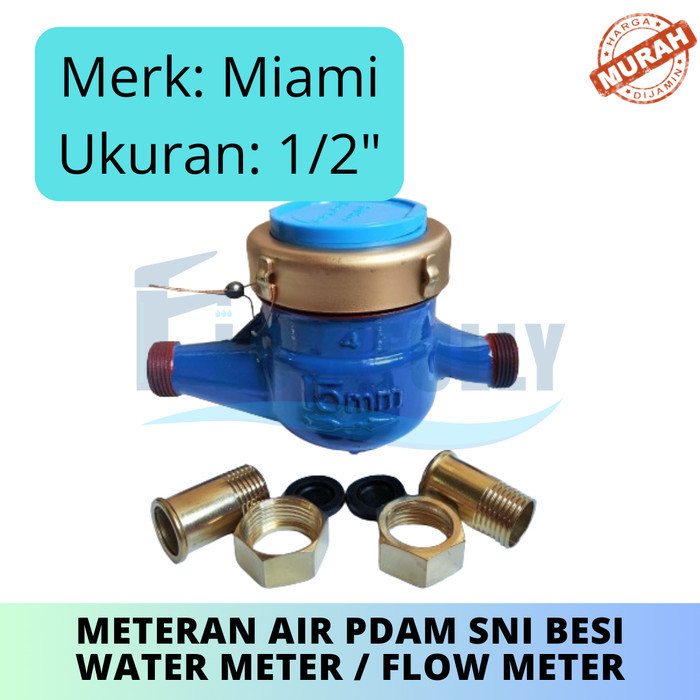 WATER METER MIAMI 1/2 inch BESI PDAM SNI METERAN AIR FLOW METER