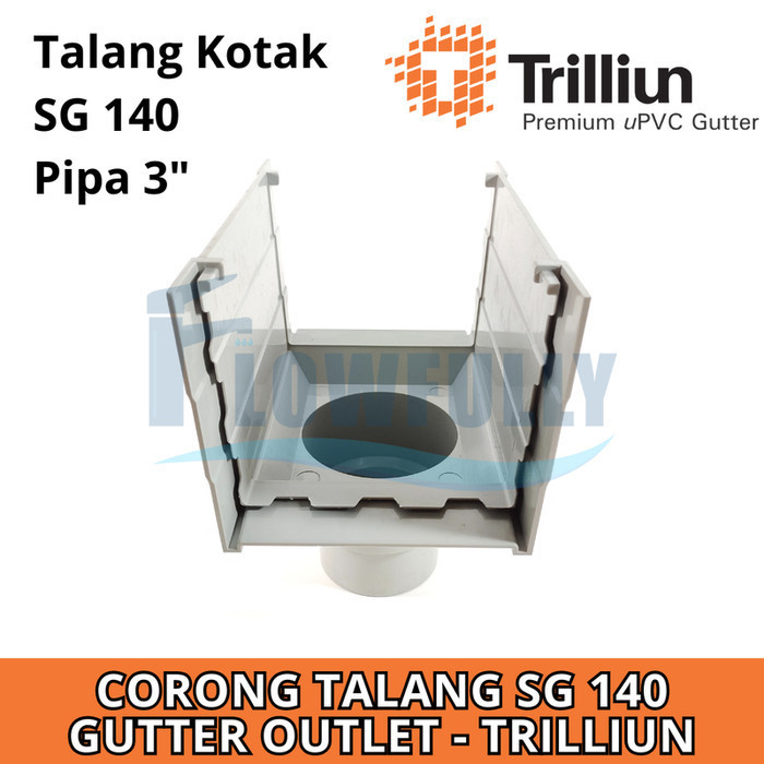 CORONG TALANG PVC KOTAK SG 140 TRILLIUN GUTTER OUTLET
