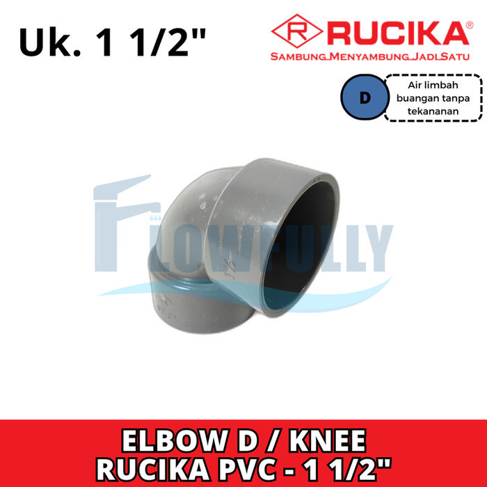 ELBOW D 1 1/2 inch RUCIKA KNEE KNIE DV 1 1/2" 90° PVC