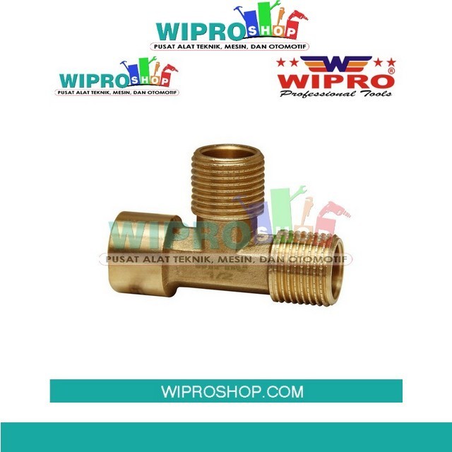 Wipro WN5113 T-Type Connector M1/8" x M1/8" x F1/8" M1/4" x M1/4" x F1/4" M3/8" x M3/8" x F3/8"