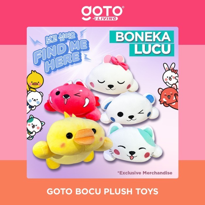 Bocu Plush Boneka Bantal Karakter Gemoy Lucu Anak Perempuan