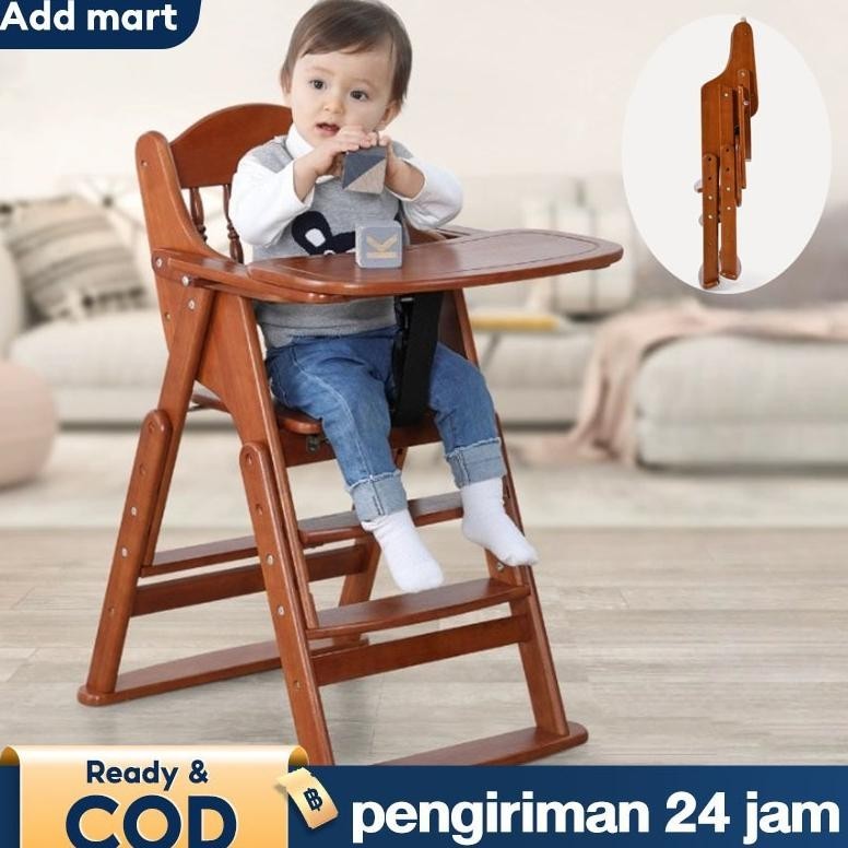 KayuKursi Makan Anak Bangku Bayi Kursi Makan Bayi Kayu - cocok untuk Bayi dan Balita