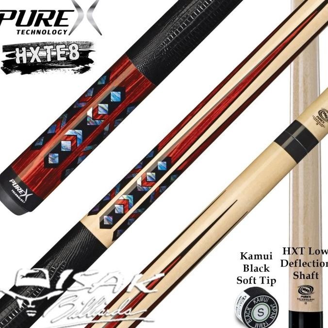 TERBARU PUREX HXTE8 CUE - HXT LOW DEFLECTION SHAFT BILLIARD STICK PLAYERS PLAY HIGH QUALITY