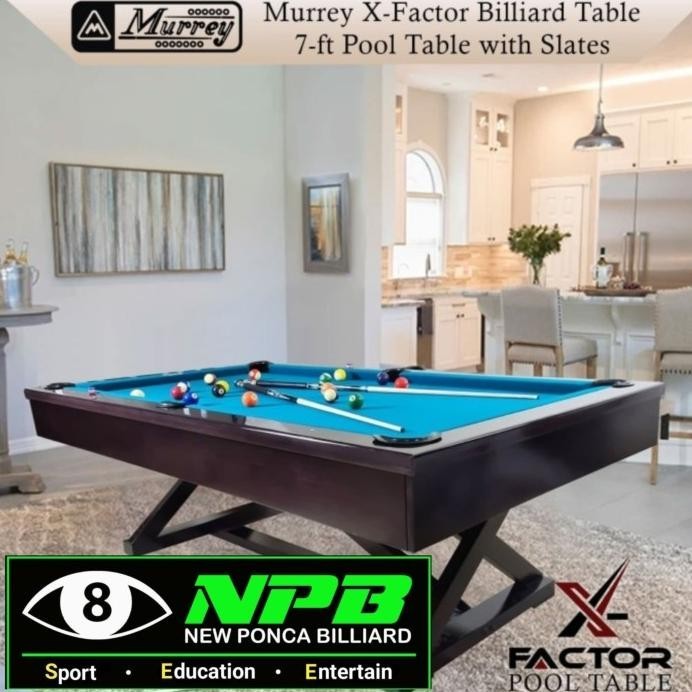 PROMO MURREY X-FACTOR 7 FEET POOL |MEJA BILLIARD|7FEET|BILLIAR|BILLIYARD TERBATAS