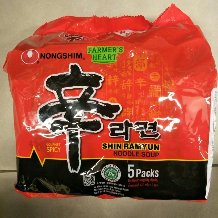 

Nongshim Shin Ramyun Noodle Soup 5 Pa 120G