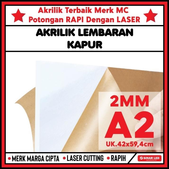 

HOT DEAL AKRILIK LEMBARAN PUTIH KAPUR 2MM A2 TRANSPARAN / MARGACIPTA / ACRYLIC !!!!!!