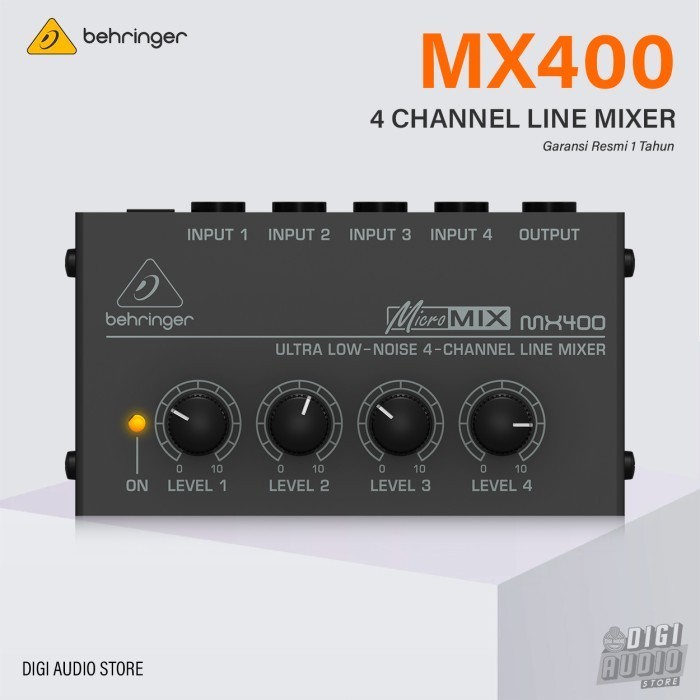 Terbaru Mini Audio Mixer Behringer Micromix Mx400 - 4 Channel - Mixer Kecil