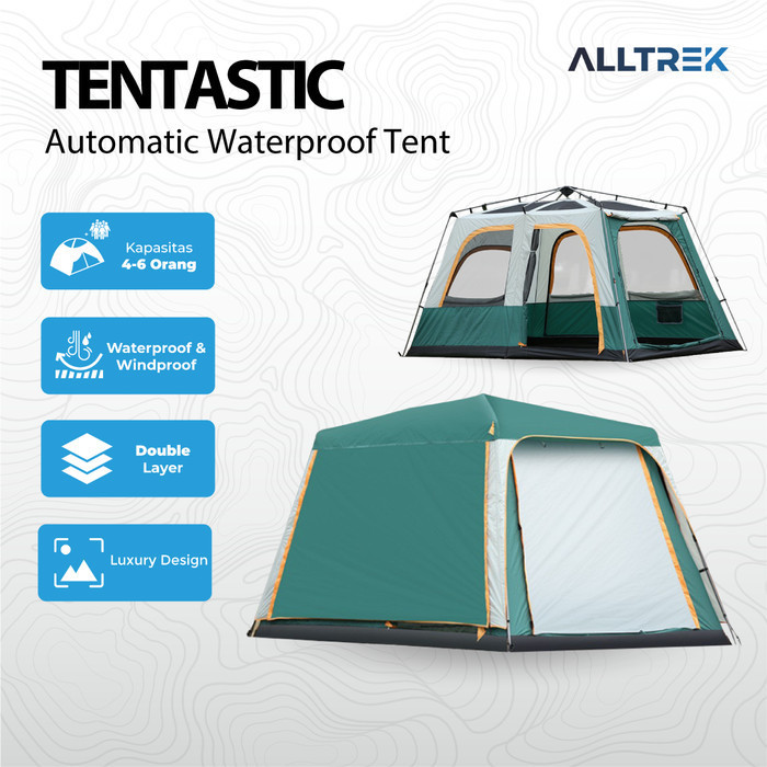 ALLTREK Tenda Camping Automatic TENTASTIC 4-6 Person Waterproof Tent