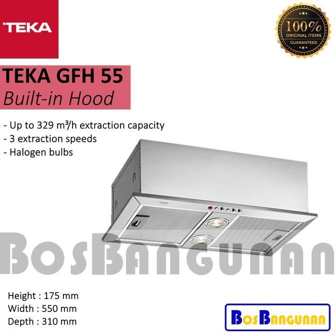 Teka GFH 55 Hood Penyedot Asap Dapur Stainless Steel