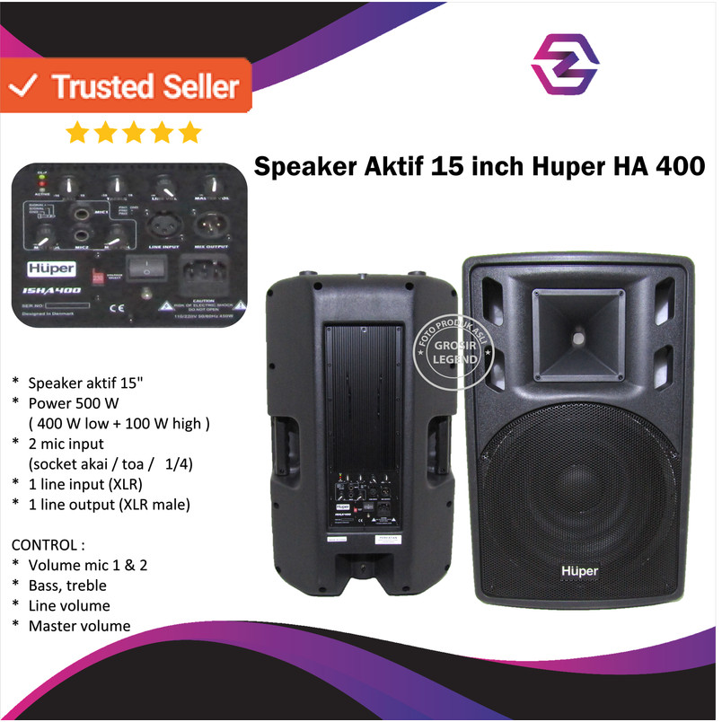 Speaker aktif 15 inch Huper HA 400
