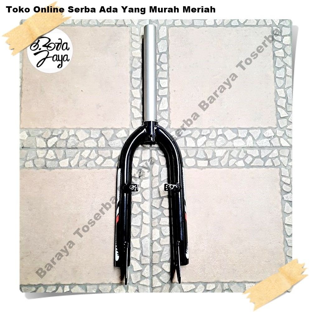 FORK GARPU BMX UNITED HITAM BESI 28.6 OVER SIZE TANPA DRAT  Sepeda Sparepart Termurah