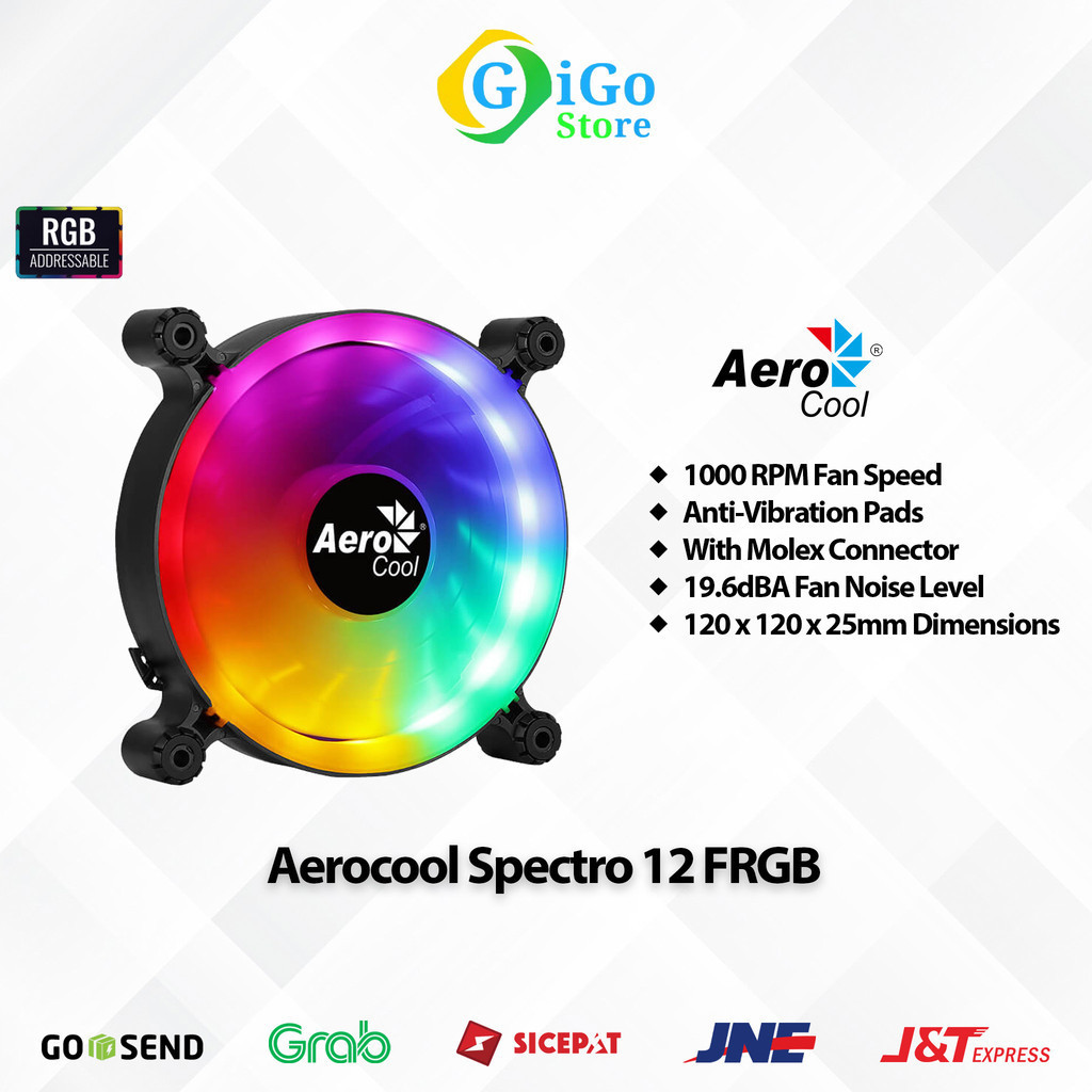 PC Fan Casing Aerocool Spectro 12 FRGB 1000 RPM 12CM Komputer Fan Case