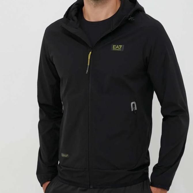 Jacket Pria Armani Emporio Ea7 Black Hoodie Original % Akrifet