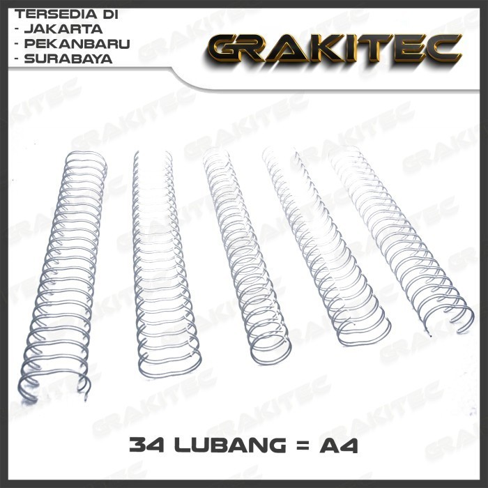 

Ring Kawat Jilid Spiral A4 3:1 Wire - 12,7 Mm,A4