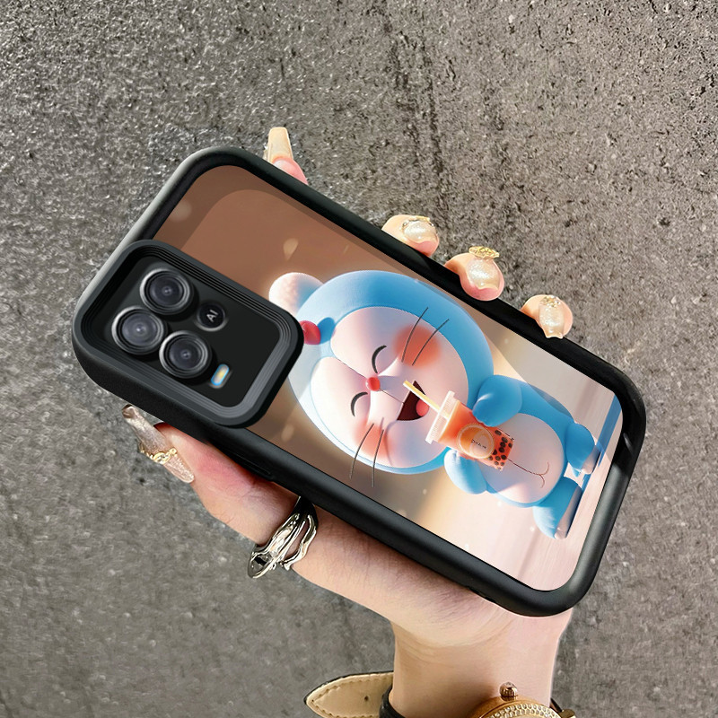 Casing Hp OPPO A54 Case pola Doraemon pelindung Kesing HP silikon lunak baru Casing pelindung dua or