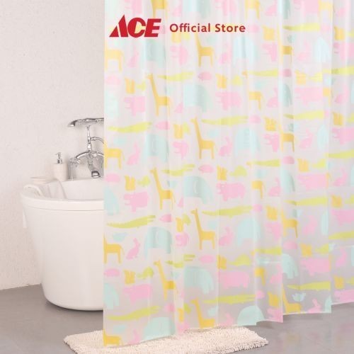 Ace - Forhom 180X200 Cm Tirai Kamar Mandi Peva Dengan Hooks Motif
