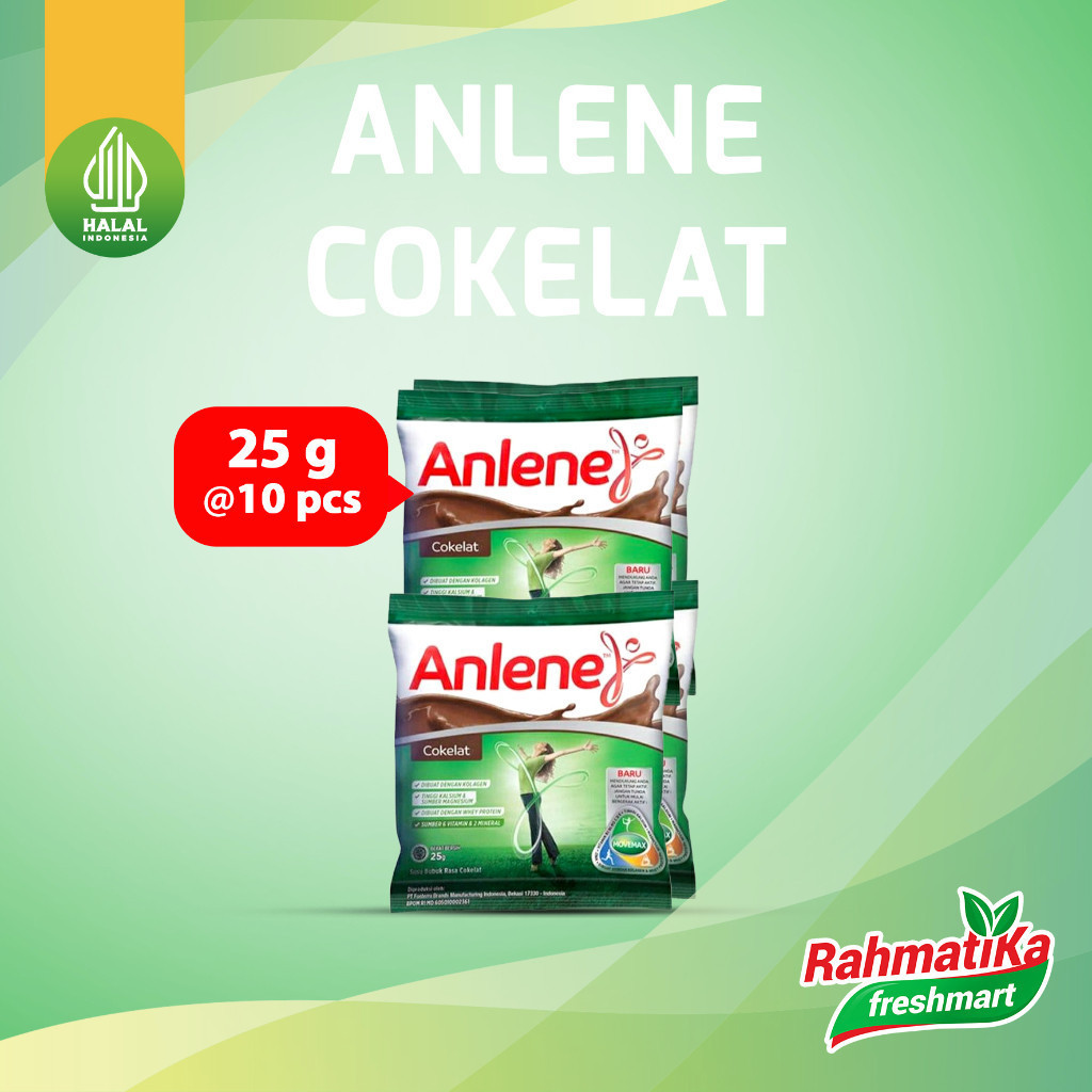 

Susu Anlene Rasa Cokelat (25 gr x 10 Sachet)