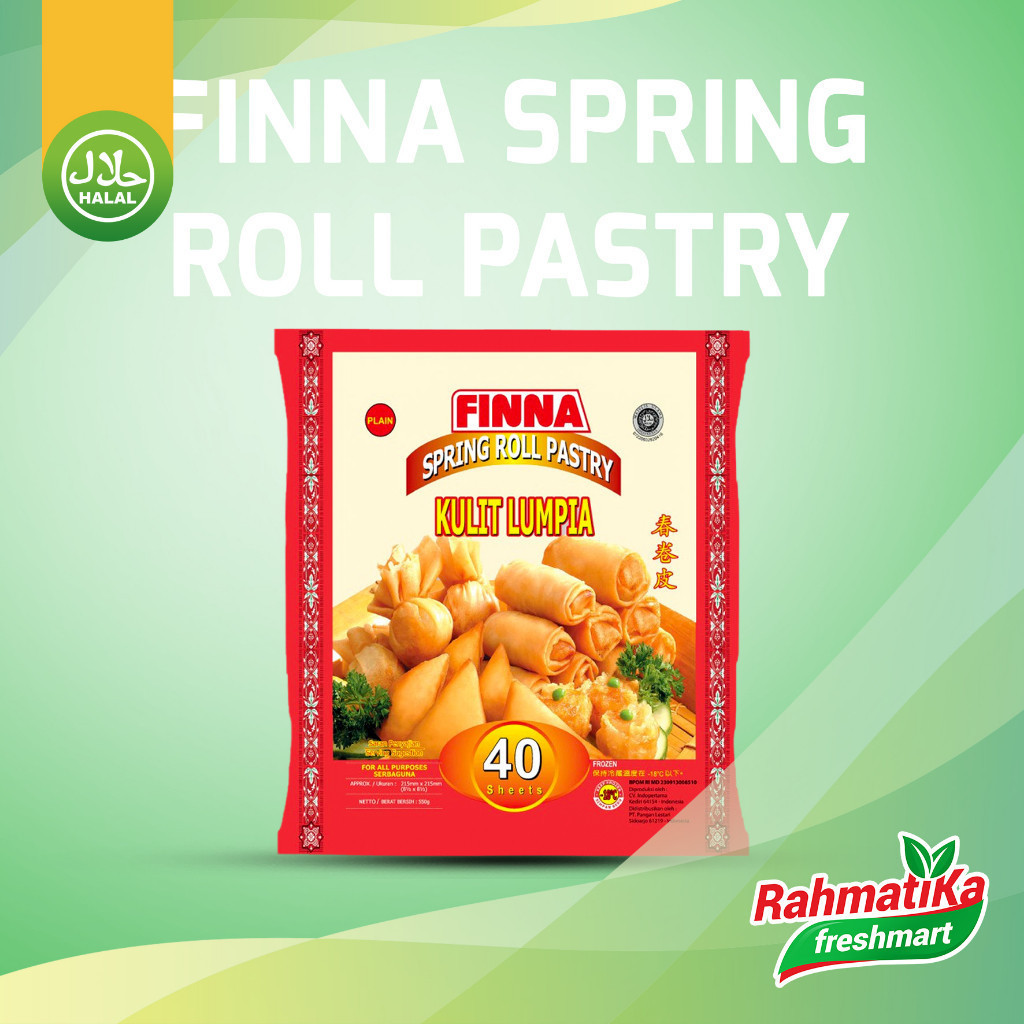 

Finna Spring Roll Pastry Kulit Lumpia Serbaguna 215mm 40 Sheet 550g