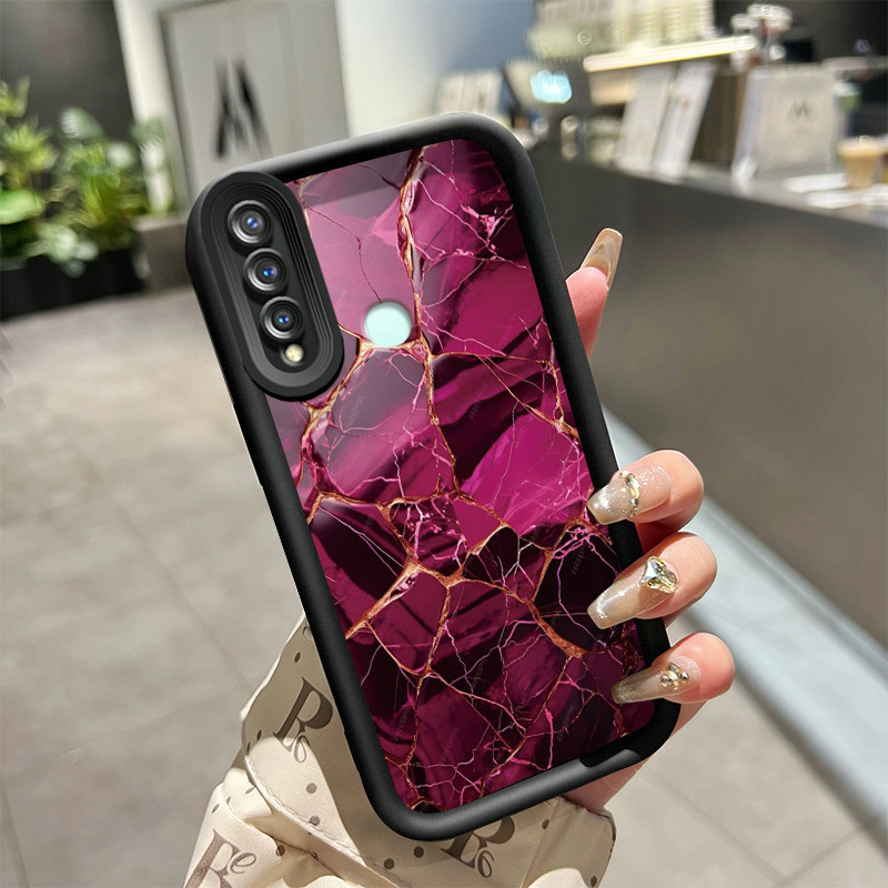 Casing Hp VIVO Y19 VIVO Y5s Case hp ponsel pola bor rusak Casing lunak pencegah Kesing jatuh silikon