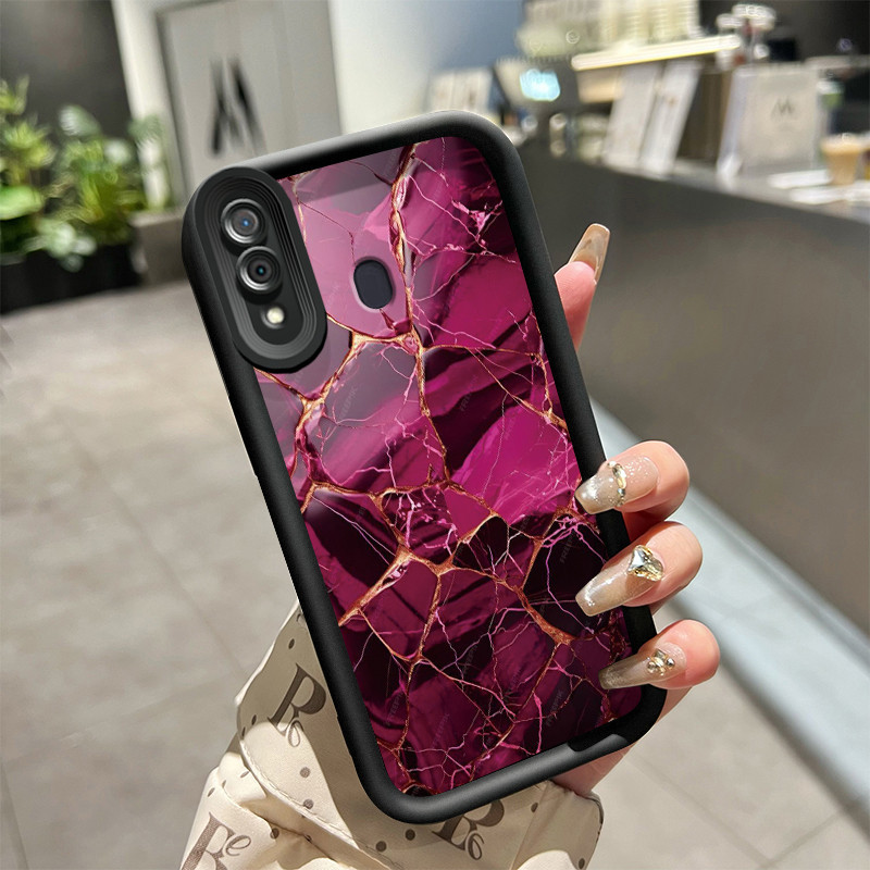 Casing Hp Samsung Galaxy A30 A20 M10s Case hp ponsel pola bor rusak Casing lunak pencegah Kesing jat