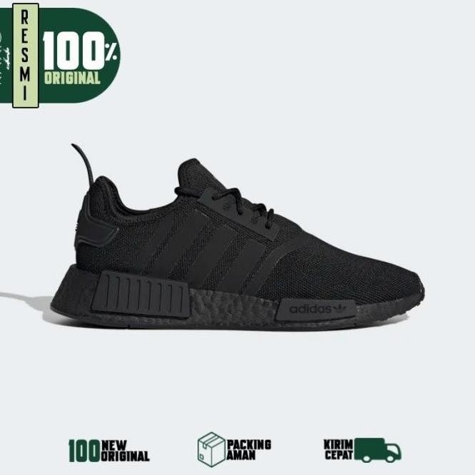 Sepatu Sneakers Adidas Nmd R1 Triple Full All Black Original Murah Garismula