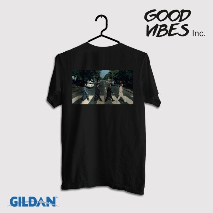 Kaos Band The Beatles Original Gildan - The Beatles Abbey Road Black