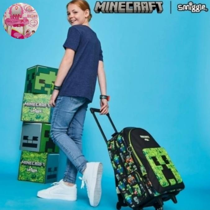 SMIGGLE TROLLEY MINECRAFT BACKPACK/TAS KOPER ANAK LAKI MINECRAFT RADITPUTRA33