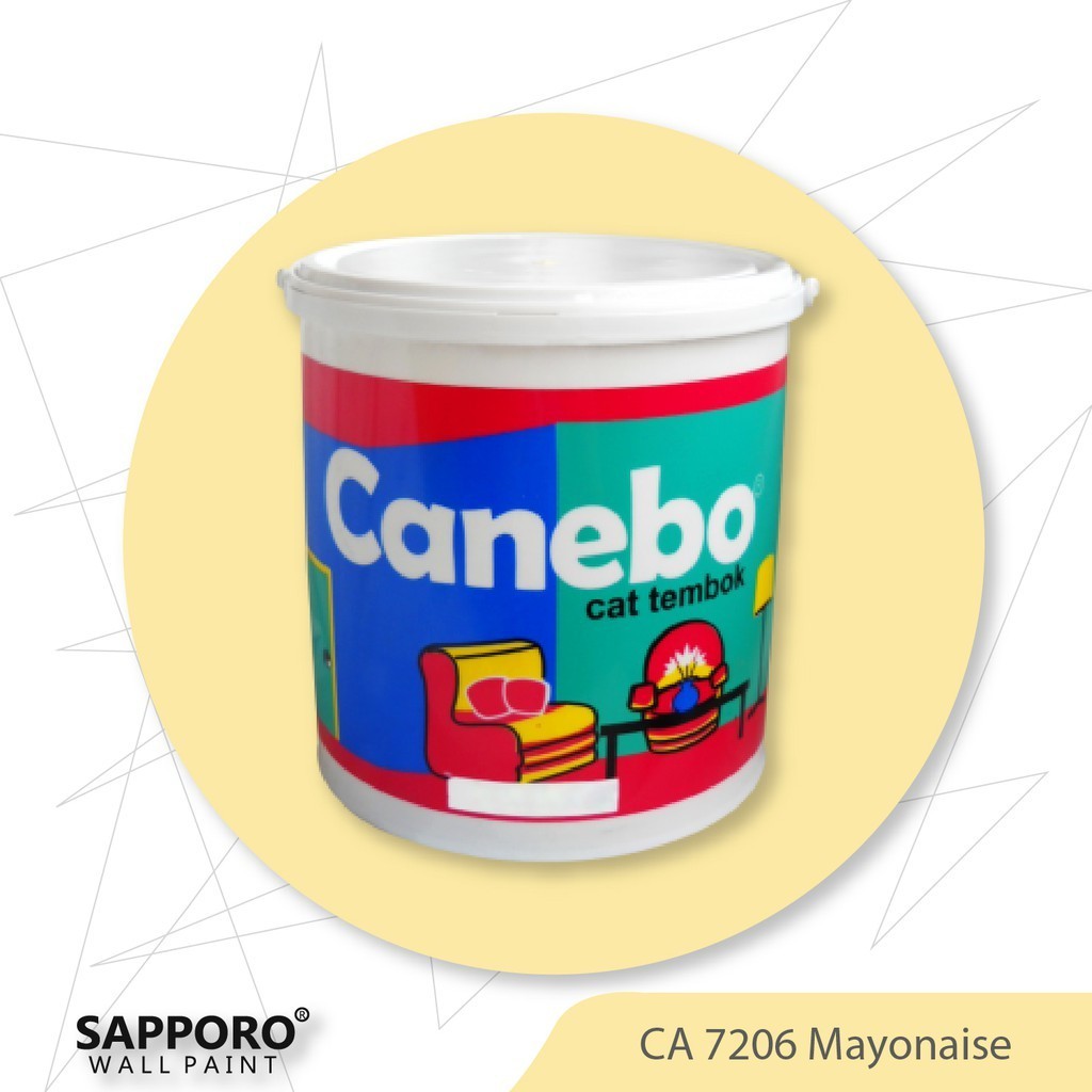 Cat Tembok Canebo Kuning Mayonaise 5KG Cat Tembok Terbaik Termurah