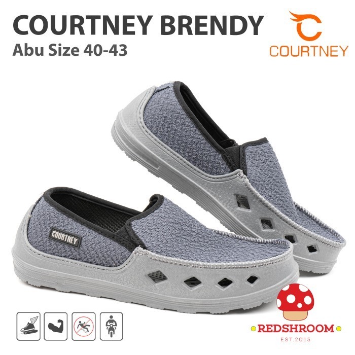 Sepatu Ardiles Courtney BRENDY ABU- Fashion Casual Pria