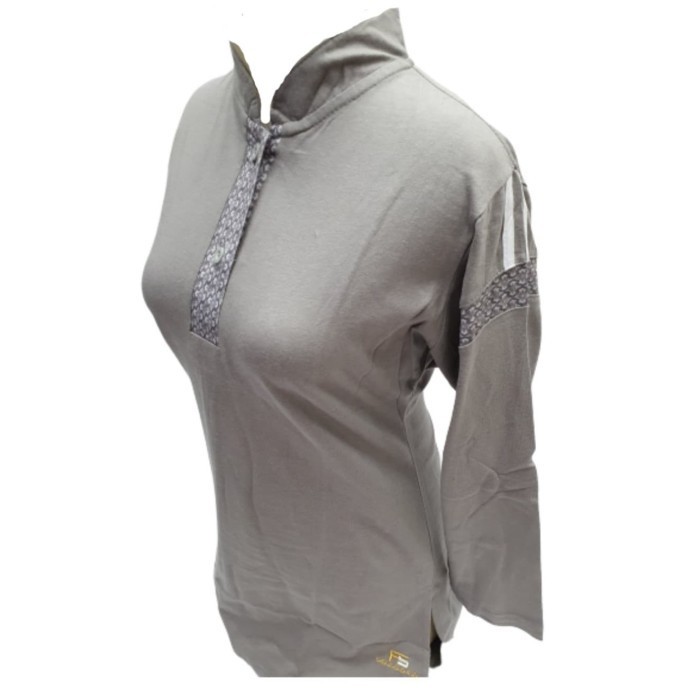 Kaos Katun Cewek Muah Frasser 97880 Panjang Batik Abu