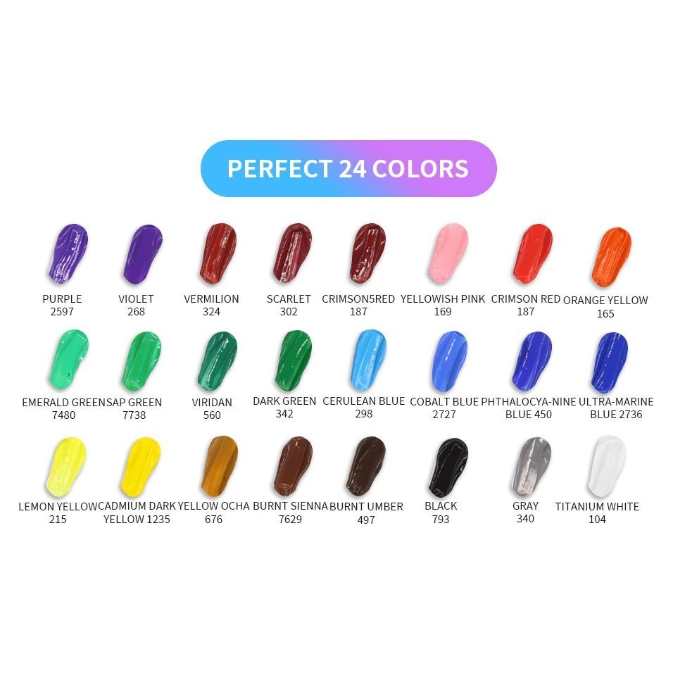 

io-98 Cat Akrilik Acrylic Painting Set 24 Warna 10 ML/ Painting Kit Alat Cat Lukisan Kanvas Lukis Canvas Termurah