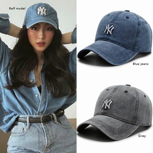 MLB Baseball Cap New York NY Denim - ORI - NY Black, One Size TOPI TERBARU KEKINIAN