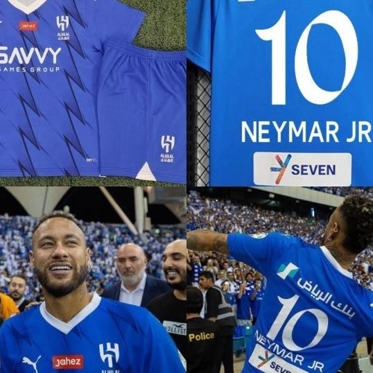Jersey Baju Bola Al Hilal Home Kids Anak + Neymar Jr