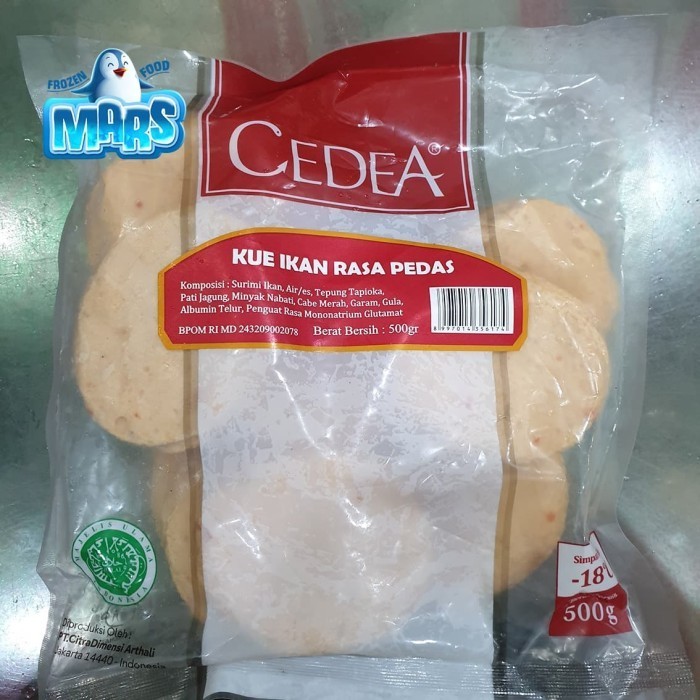 

Ayala - Cedea Kue Ikan Rasa Pedas Gepeng 500G Frozen Seafood Olahan