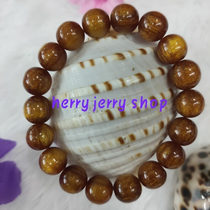 Gelang Tali Arus Wrn Emasan Cewek Cowok Ukuran 12 Mm