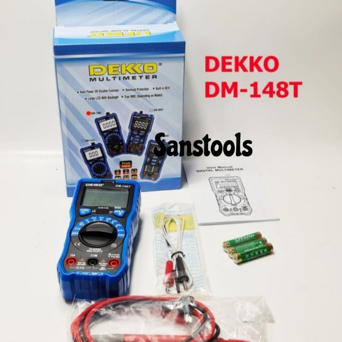 Dekko Dm-148T Digital Multimeter True Rms Auto Range Deko Dm148T Ori