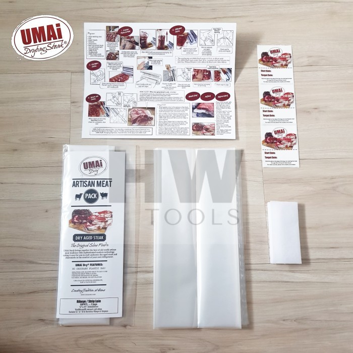 

Ayala - Umai Dry Aging Bags Dry Aged Ribeye Striploin Steak Wagyu Beef 3 Pcs