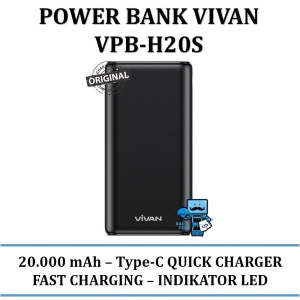 Powerbank Vivan Vpb-H20S 20000Mah Original
