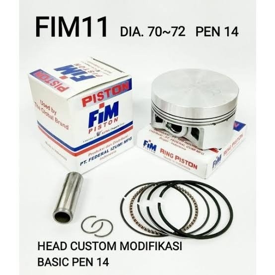 Fim11 Fim12 Fim13 Piston Fim Pen 14 15 16 Bahan Mentah Diameter 70 70.5 71 71.5 72 Crf Cbr Satria Fu