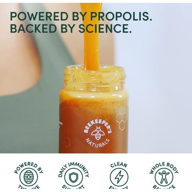 

BEEKEEPER'S NATURALS B.Powered Royal Jelly Honey Propolis Bee Pollen ___maxie