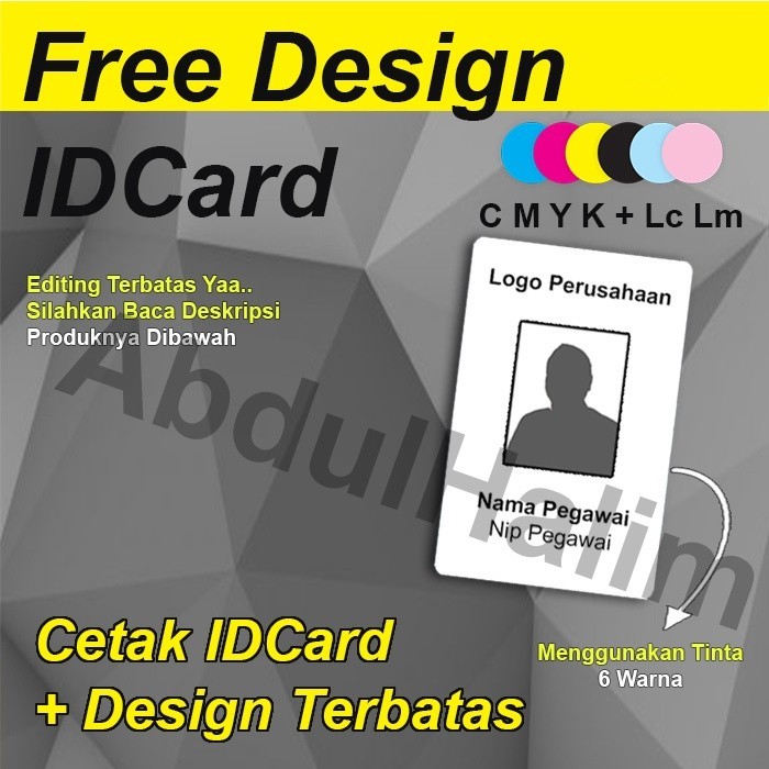 

Cetak ID CARD kartu nama idcard free design terbatas bahan Berkualitas
