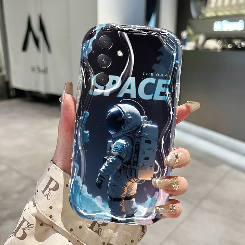 Casing Hp Samsung Galaxy A54 5G A34 5G A33 5G A53 5G A73 5G Case Astronot NASA imut pola pasangan Ke