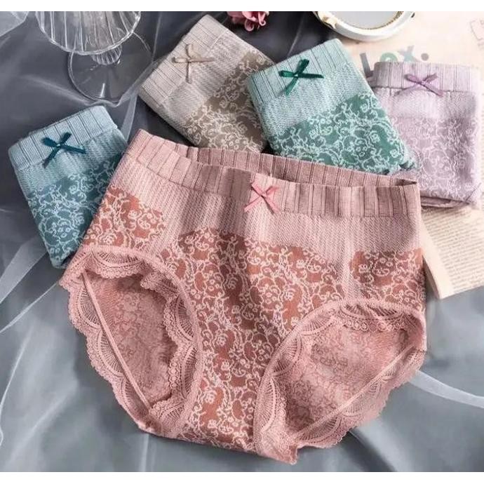 Celana dalam wanita Briefs Seamless High Waist Underwear CD Cewe CD008 launtmiadamtu