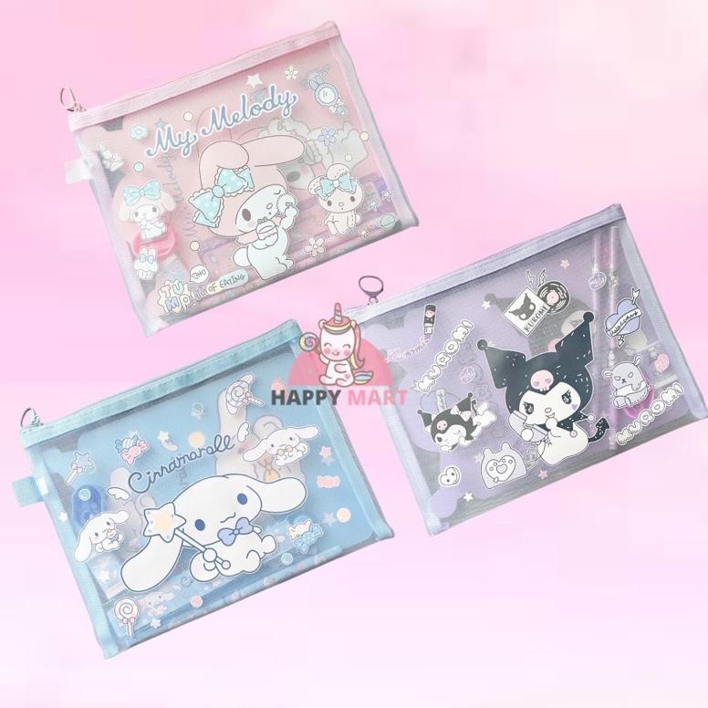 

qw-45 Kotak pensil jaring sanrio kuromi / melody / cinnamoroll Viral