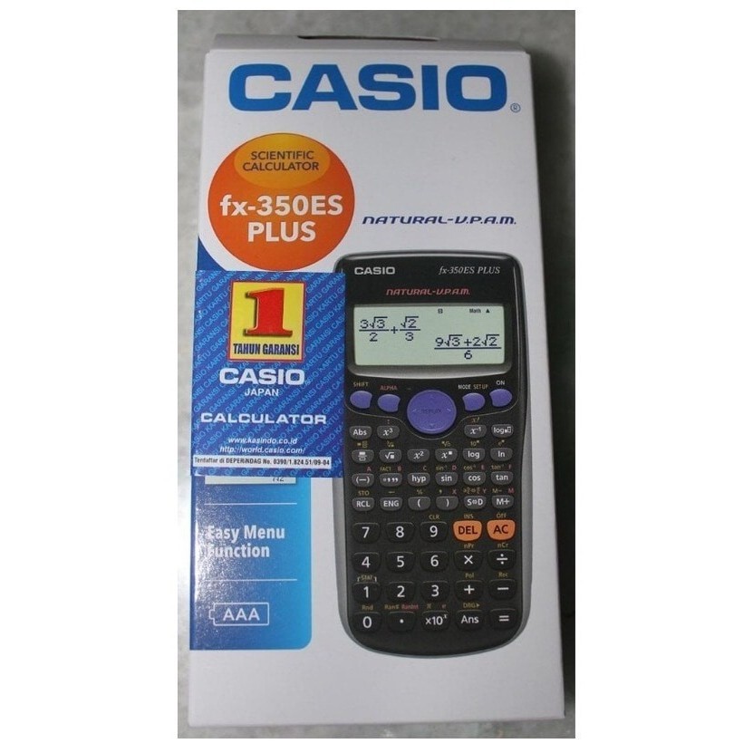

Kalkulator Scientific Casio Fx 350Es Plus Orinal - Kalkulator Casio