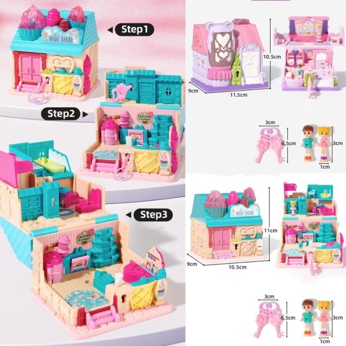 

Mini Doll House Mainan Rumahboneka Kins Alike Pretend Plays