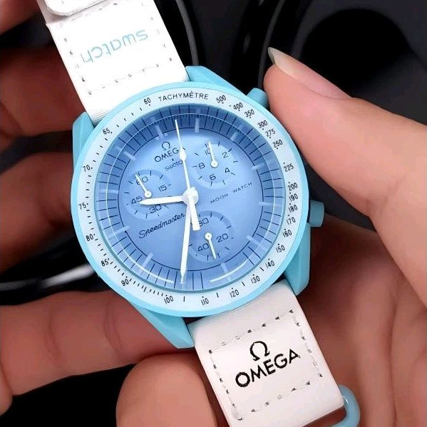 Jam tangan Quartz Chronograph Mission to Uranus X SW Velcro strap fullset