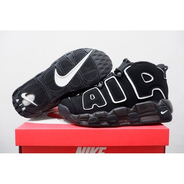 SEPATU BASKET AIR UPTEMPO HIGH BLACK WHITE